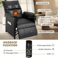thumbnail image 3 of Garvee Power Recliner Chair, Adjustable PU Leather Recliner with Massage and Heat for Elderly, Adult, Black, 3 of 9
