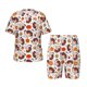 thumbnail image 1 of Fotbe Turkey And Thanksgiving2 Pijama Estampada de 2 Piezas para Niños – Ropa de Dormir de Manga Corta Cómoda para Niños y Niñas, Camiseta y Shorts de Algodón-4X-Large, 1 of 6