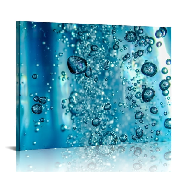 FCXZI Water Bubbles Canvas Print Wall Art Decor for Home Ready To Hang Room Decorations 16x12in