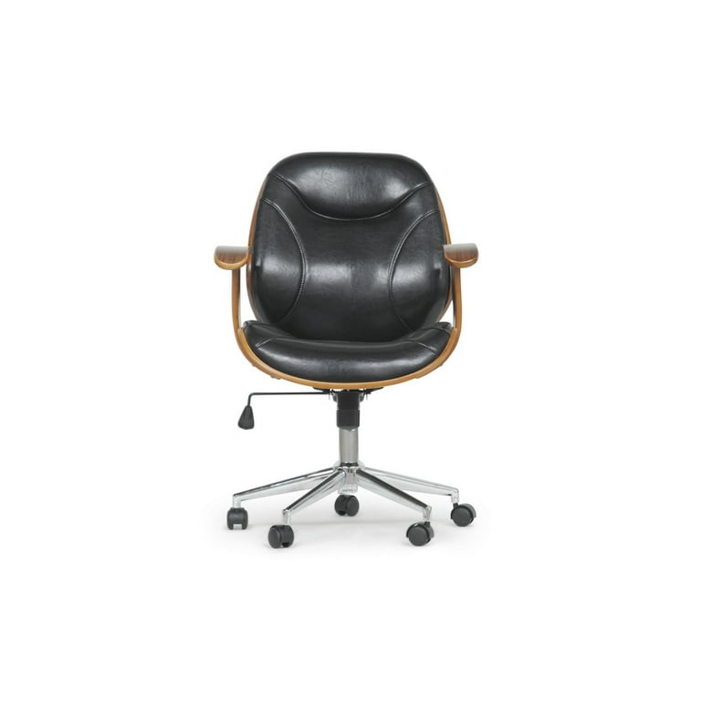 Baxton Studio Rathburn Modern Office Chair Walnut Black