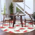thumbnail image 5 of Summer Watermelon Round Rug 5ft Washable Circle Kitchen Rugs Non Slip Modern Tropical Fruit Watercolor Large Area Rug Indoor Floor Carpet for Bedroom Living Room Home Office Dining Room Nursery, 5 of 8