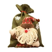 XKHHLH Large Christmas Burlap Gift Bags, Reusable Farmhouse Snowflake Christmas Bag for Treat Goodie Wrapping Xmas Party Favors Supplies