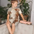 thumbnail image 4 of Fotbe Relaxing Cat With Tea Pijama Estampada de 2 Piezas para Niños – Ropa de Dormir de Manga Corta Cómoda para Niños y Niñas, Camiseta y Shorts de Algodón-Small, 4 of 6