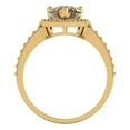 thumbnail image 4 of Halo Engagement Ring for Women - 2.36ct Simulated Champagne Diamond in 14K Yellow Gold Promise Ring, 4 of 6