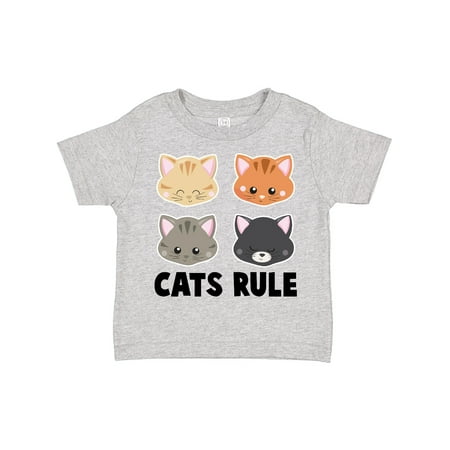 

Inktastic Cats Rule with Cat Heads Boys or Girls Toddler T-Shirt