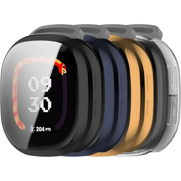 KOMI Compatible with Fitbit Google Ace LTE Case Cover, All-Around Ultra-Thin Cover Soft TPU Protective Cover for Fitbit Google Ace LTE Accessories (Black Blue Gold Clear)