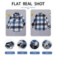 thumbnail image 3 of ONLYSHE Women Shacket Jacket Blouse with Pockets Flannel Plaid Top Shirt Coat Lapel Long Sleeve Tartan Outerwear, 3 of 8