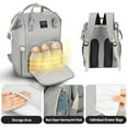 thumbnail image 3 of Diaper Bag Backpack,HDJ Large Capacity Travel Baby Diaper Bag with Insulated Pockets for Mom,Gray, 3 of 6