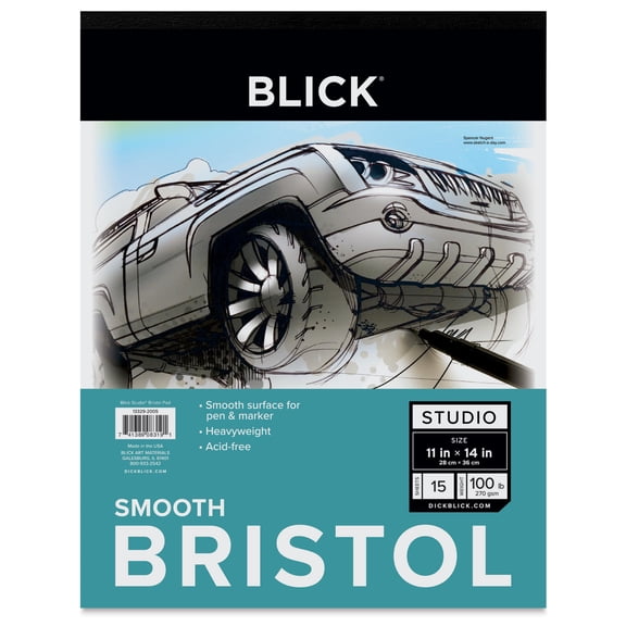 Blick Bristol Pad - 11" x 14", Smooth, 15 Sheets