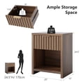 thumbnail image 5 of Ktaxon Fluted Nightstand, Walnut Night Stand, Wooden End Table, Bedside Table for Bedroom Sofa Home Office,Curved Corners Design, 5 of 7