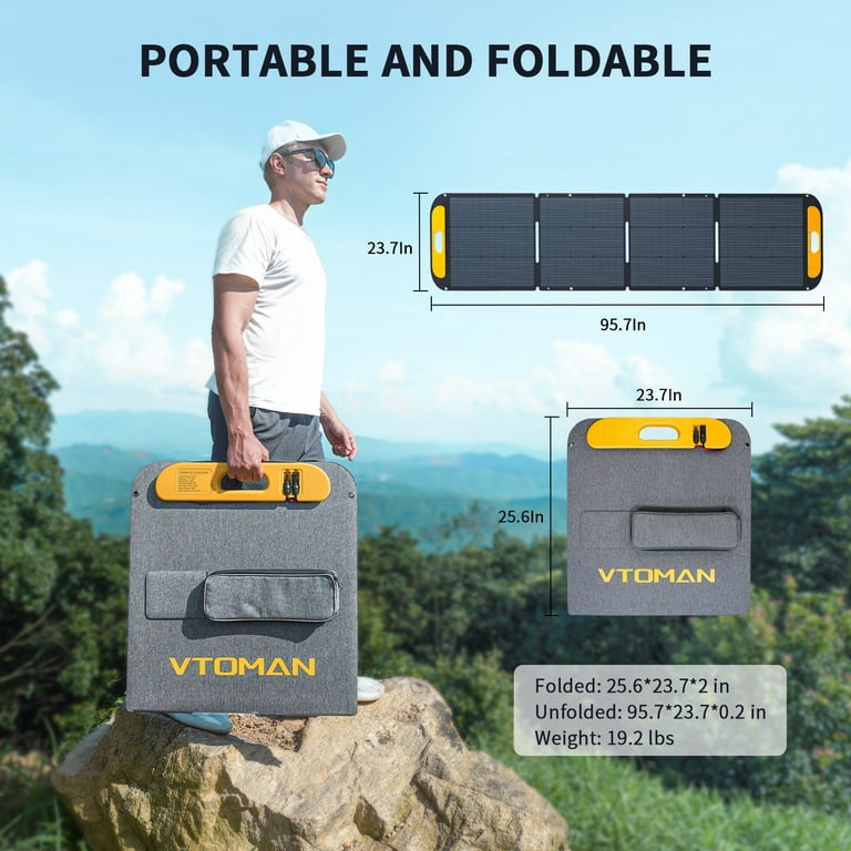 1500W VTOMAN Portable Power Station Solar Generator LiFePO4 Battery for  Camping