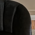 thumbnail image 5 of Noble House Modern Velvet Upholstered Loveseat, Black, 5 of 10