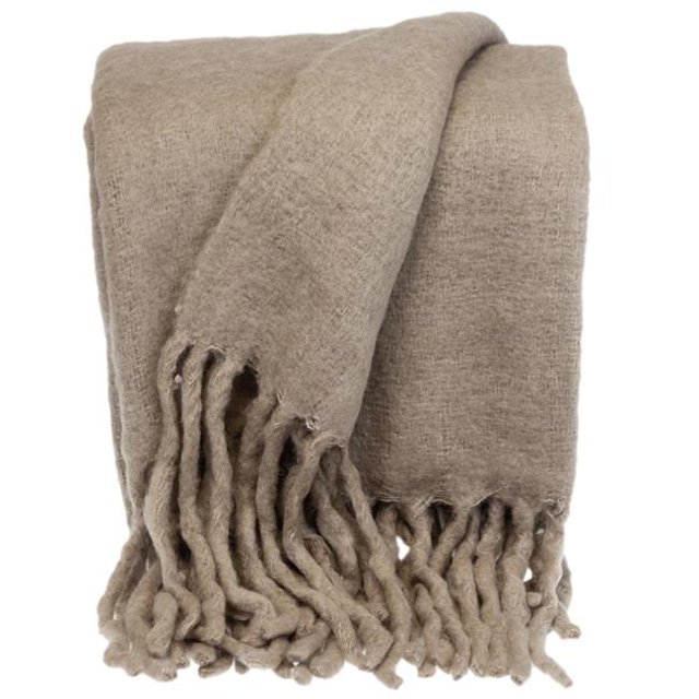 Parkland Collection THRE21669 Nagar Transitional Woven Handloom Throw Blanket, Beige
