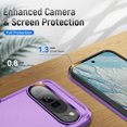 thumbnail image 5 of for Google Pixel 9 Pro XL Case, Dual Layers Shell Hard PC + Soft TPU Back Shell Heavy Duty Military Drop Protection Rugged Shockproof Hybrid Case for Google Pixel 9 Pro XL, Purple+Black, 5 of 6