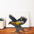thumbnail image 6 of yotijay Wooden Carved Eagle with Light Ornament Accessories Creative Figurine Sculpture no light, 6 of 8