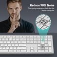 thumbnail image 5 of TECKNET BASICS Bluetooth Keyboard Rechargeable, 4-device free switching (2.4G+BT), ultra-slim full size, quiet typing, adjustable stand, 12 multimedia keys, for PC/laptop/Smart TV/phone., 5 of 8