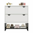 CosmoLiving by Cosmopolitan Brielle Entryway Shoe Storage, White ...