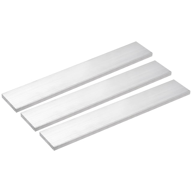 Unique Bargains Square Aluminum Flat Bar, 3 Pack 5/16' Thickness 2' Width 12' Length