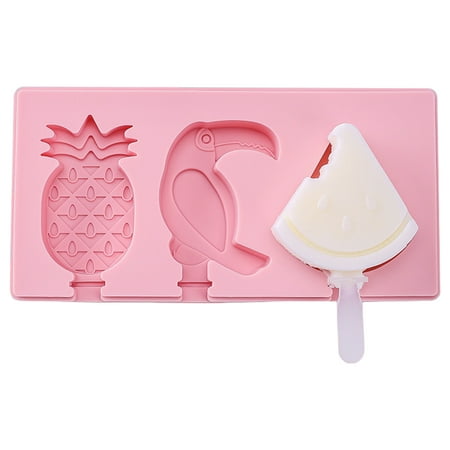 

Warkul 1 Set Ice Cream Maker Food Grade Heat Resistant Reusable 3-Cavity Type Ice Cream Mold Kitchen Tools