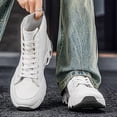 thumbnail image 4 of CORASUN Fashion High‑Top Platform Sneakers For Men Lace Up Versatile Daily Casual Footwear, 4 of 4