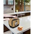 thumbnail image 3 of Christmas Gnomes Small Toaster Cover 2 Slice, Kitchen Appliance Covers, Winter Xmas Snowflakes Textured Yellow Toaster Oven Cover with Loop, Bread Machine Cover Polyester Dust Cover Protection, 3 of 4