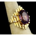 thumbnail image 5 of Bluebelljewels Glamorous Amethyst Cocktail Ring, 14K Yellow Gold Plated Silver Women's Gift, 5 of 5