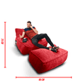 thumbnail image 2 of Sillón Puff Loft Puff MX Gamuza Rojo Puff MX, 2 of 2