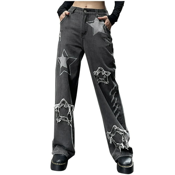 Cargo Pants Women Low Waist Loose Casual Baggy Wide Leg Sweatpants Drawstring Hippie Jogger Trousers Streetwear