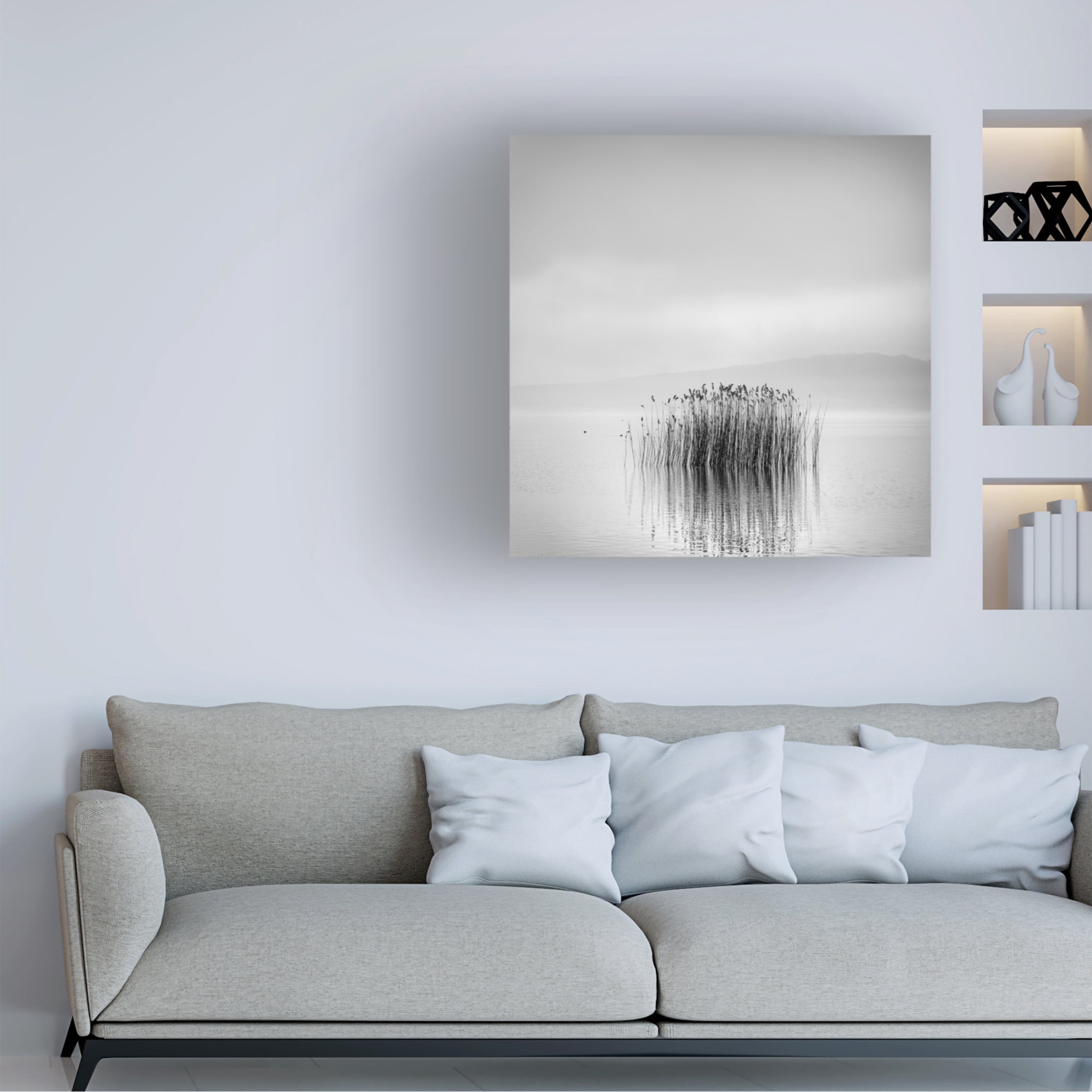 Canvas Wall Art - George Digalakis 'Morning Silence' Wall Art for Living Room, Bedroom, or Office Décor by Trademark Fine Art - 18 x 18 Inches