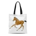 thumbnail image 1 of ASHLEIGH Canvas Tote Bag Colt Thoroughbred Horse Foal Gu Duck Filly Baggu Cute Reusable Handbag Shoulder Grocery Shopping Bags, 1 of 1