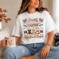 thumbnail image 2 of Freshly Spooked Coffee Shirt, Halloween Women T-Shirt, Autumn Tee, 2 of 6
