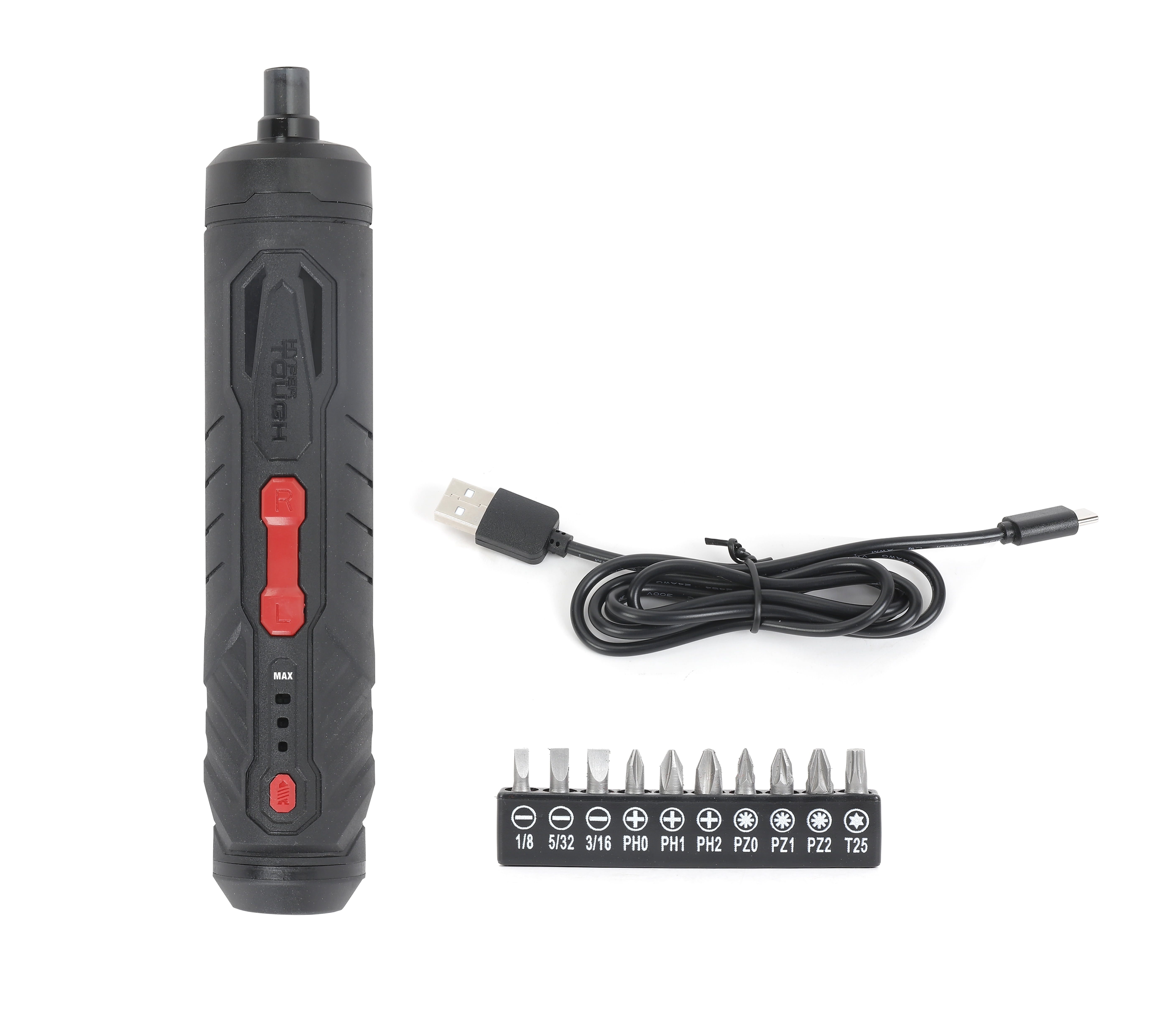 Hyper Tough 4-Volt Max* Lithium-Ion Straight-Grip Cordless Screwdriver with Charger, Model 98934