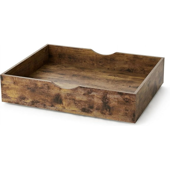 DormCo The Storage MAX - Underbed Wooden Organizer with Wheels - Warm Wood