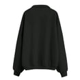 thumbnail image 4 of Full Zip Up Sweatshirt Women No Hood - Oversized Loose Casual Long Sleeve Collared Jacket 2026 Fall Winter Clothes Black 3XL, 4 of 6