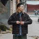 thumbnail image 2 of Abrigo vaquero con botones para hombre, chaqueta vaquera con empalme de otoño, ropa de abrigo estética negra para hombre, ropa de abrigo de invierno al precio más bajo, moda Y2k, 2 of 5