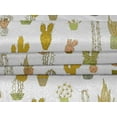 thumbnail image 5 of oneOone Velvet Yellow Fabric Cactus Craft Projects Decor Fabric Printed By The Yard 58 Inch Wide, 5 of 5