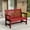 Dark Red, variant on LOYALICE HDPE 48.8" 2-Person Weather-Resistant Park Bench for Outdoor Use, with Wide Armrests and Backrest, Suit for Garden, Porch and Park, Brown
