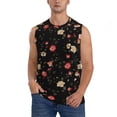 thumbnail image 2 of Picia Red White Flowers mens Cotton Tank Undershirts , Moisture-wicking Ribbed Tanks, Lightweight Cotton Tank Undershirts-Small, 2 of 8