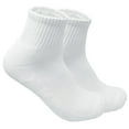 thumbnail image 5 of Men's High Quality Cotton Cushioned White Ankle Crew Socks Size 9-13, 5 of 7