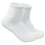 Men's High Quality Cotton Cushioned White Ankle Crew Socks Size 9-13