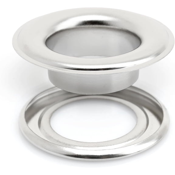 3/4" (19MM) ID Grommets Eyelets with Washers for Clothes, Leather, Canvas Pack of 25 Sets (Silver)