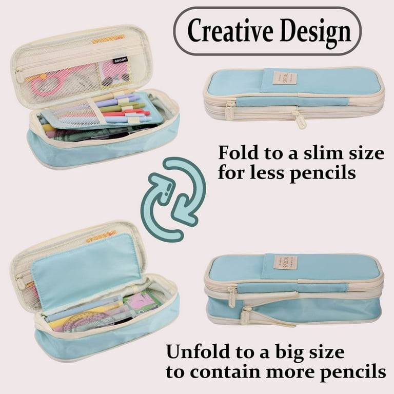  Pencil Case for Boys, Cute Pencil Pouch Big Capacity Waterproof  and Durable Pencil Bag for Kids Teens Students School Supplies… (Game Green  and Blue) : Office Products