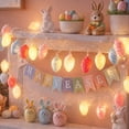thumbnail image 4 of EWASWON Easter String Lights, Easter Egg Bunny Lights, LED Battery Powered Multicolor Easter Lights for Indoor and Outdoor, 10 Flexible Wire Easter Tree Patio Party Home Decor, 4 of 6