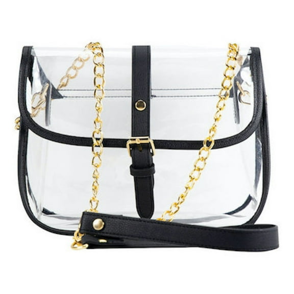 Clear Crossbody Purse Stadium Approved Women Saddle Shoulder Bag Medium (CH-J062 MED) Women’s Handbag