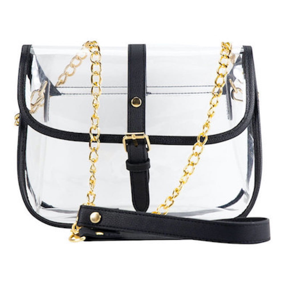 Clear Crossbody Purse Stadium Approved Women Saddle Shoulder Bag Medium