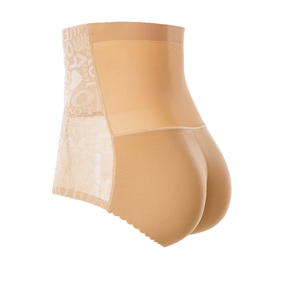 HUPOM Women Underwear Cotton Underwear High Waist Casual None Comfort Waist Beige XL