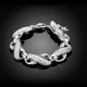 thumbnail image 1 of Pulsera sólida de cadena lateral con hebilla bonita de Plata de Ley 925 para mujeres y hombres, abalorio para regalo de fiesta, joyería de moda para boda, 1 of 5