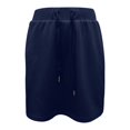 thumbnail image 4 of TZEWGL Womens Solid Linen Mini Golf Skirts Drawcord Low Elastic Waist Shorts A Line Skorts With Pockets For Female size S, 4 of 7