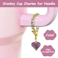 thumbnail image 4 of Spill-Proof Stopper and Cup Accessories for Stanley, Silicone Straw Cover Cap Straw Toppers Flower Charm Cup Boots Fits Stanley 40&30 oz Tumbler, Hot Pink, 4 of 6