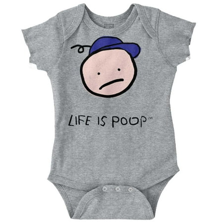 

Life is Poop Adorable Sad Funny Cute Baby Bodysuit Jumper Boys Brisco Brands